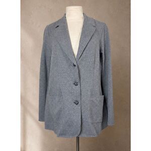 J. JILL Sz M travel jersey heather grey blazer
